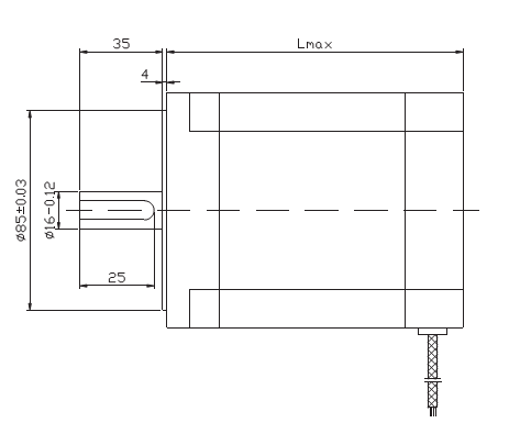 步進(jìn)電機(jī)外形尺寸圖: