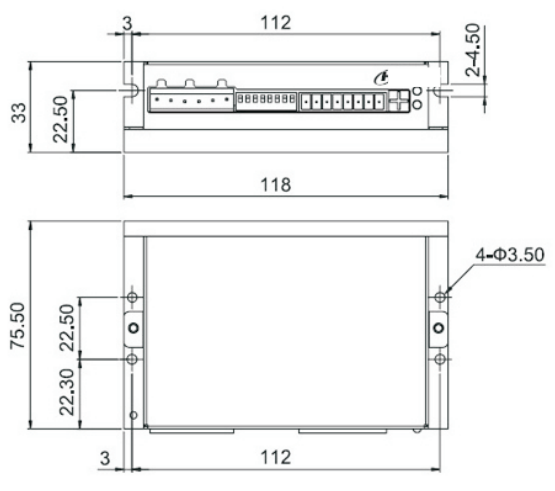 數(shù)字型步進(jìn)電機(jī)驅(qū)動器安裝尺寸