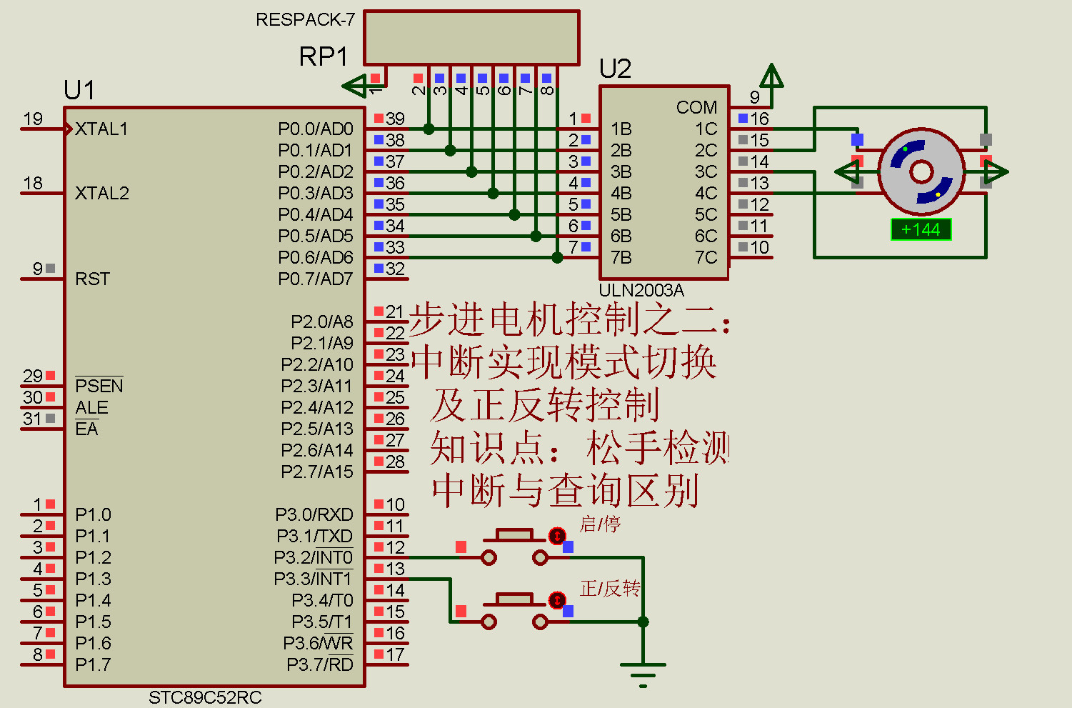 步進電機控制之二：中斷實現正反轉控制
